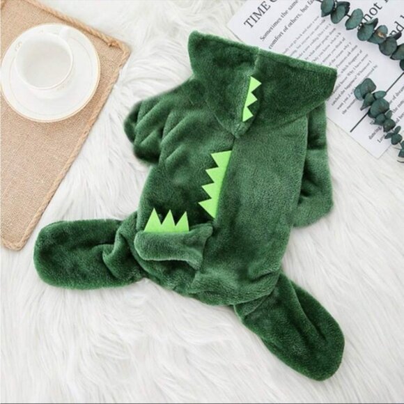 Dinosaur Costume For Dogs And Cats Pet Clothes - Coral Fleece - Picture 2 of 7
